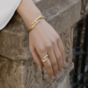 Minotaur collection Bracelet with white diamonds