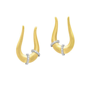 Minotaur collection Earrings with white diamonds