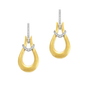 Minotaur collection Earrings with white diamonds