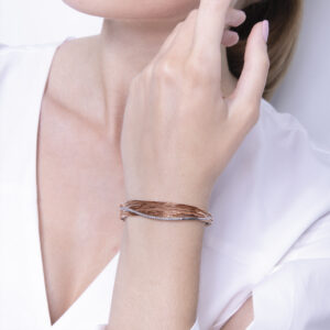 Wreath collection Bracelet with white diamonds