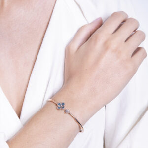 Volcanic Flower Collection Bracelet with diamonds