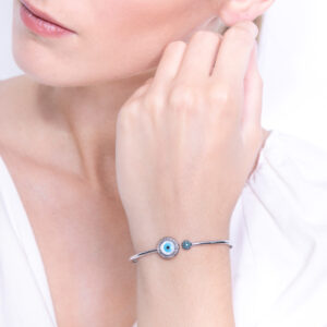 Greek Eye collection Bracelet with diamonds & Mother of pearl