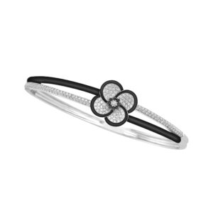 Volcanic Flower Collection Bracelet with diamonds & enamel