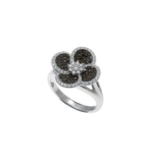 Volcanic Flower Collection Ring with diamonds