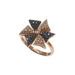 Windmill Collection Ring with diamonds
