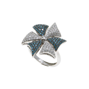 Windmill Collection Ring with diamonds