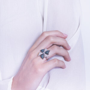 Windmill Collection Ring with diamonds