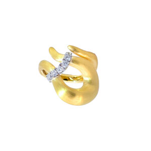 Minotaur collection Ring with white diamonds