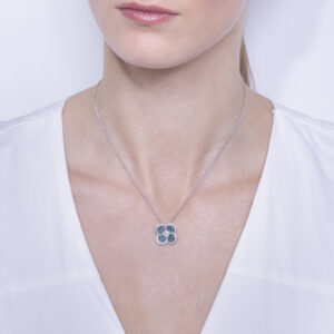 Volcanic Flower Collection Pendant with diamonds