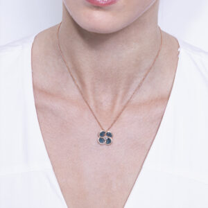 Volcanic Flower Collection Pendant with diamonds