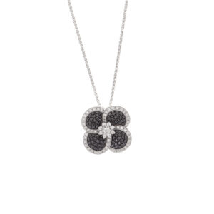 Volcanic Flower Collection Pendant with diamonds