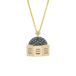 Blue Dome Collection Pendant with diamonds