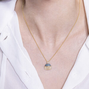 Blue Dome Collection Pendant with diamonds