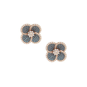 Volcanic Flower Collection Earrings with diamonds
