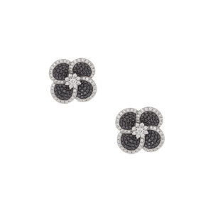 Volcanic Flower Collection Earrings with diamonds
