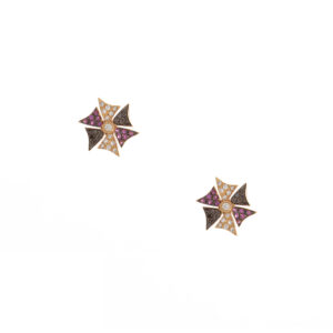 Windmill Collection Earrings with diamonds & sapphires