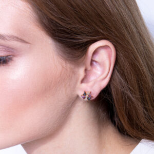 Windmill Collection Earrings with diamonds & sapphires