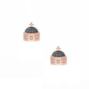 Blue Dome Collection Earrings with diamonds