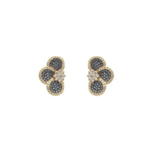 Volcanic Flower Collection Earrings with diamonds