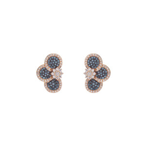 Volcanic Flower Collection Earrings with diamonds
