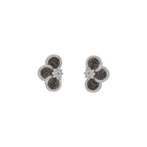 Volcanic Flower Collection Earrings with diamonds