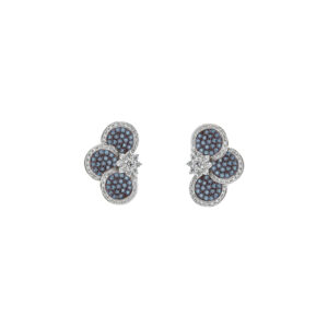 Volcanic Flower Collection Earrings with diamonds