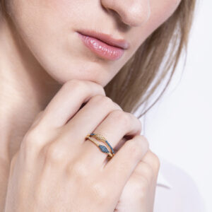 Wreath collection Ring with white diamonds