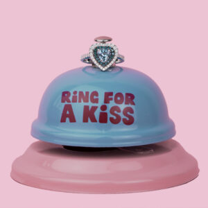 White diamonds ring in white gold 18k with white and blue diamonds and Aquamarine