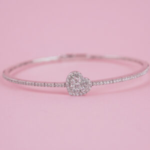 White diamonds bracelet in white gold 18k with white diamonds